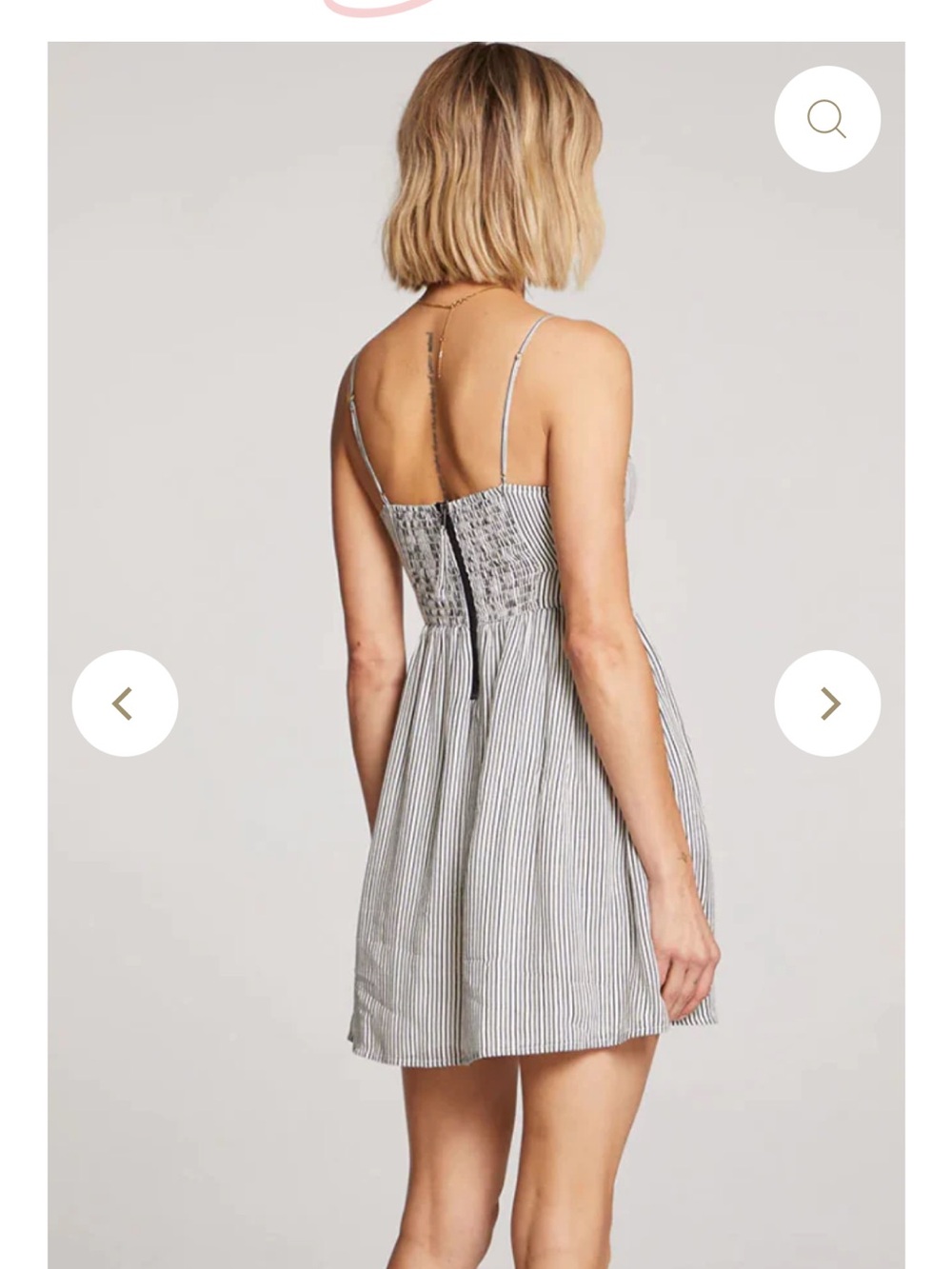 saltwater LUXE Black & White Striped Mini Sundress - Picture 3 of 7
